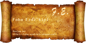 Feke Ezékiel névjegykártya